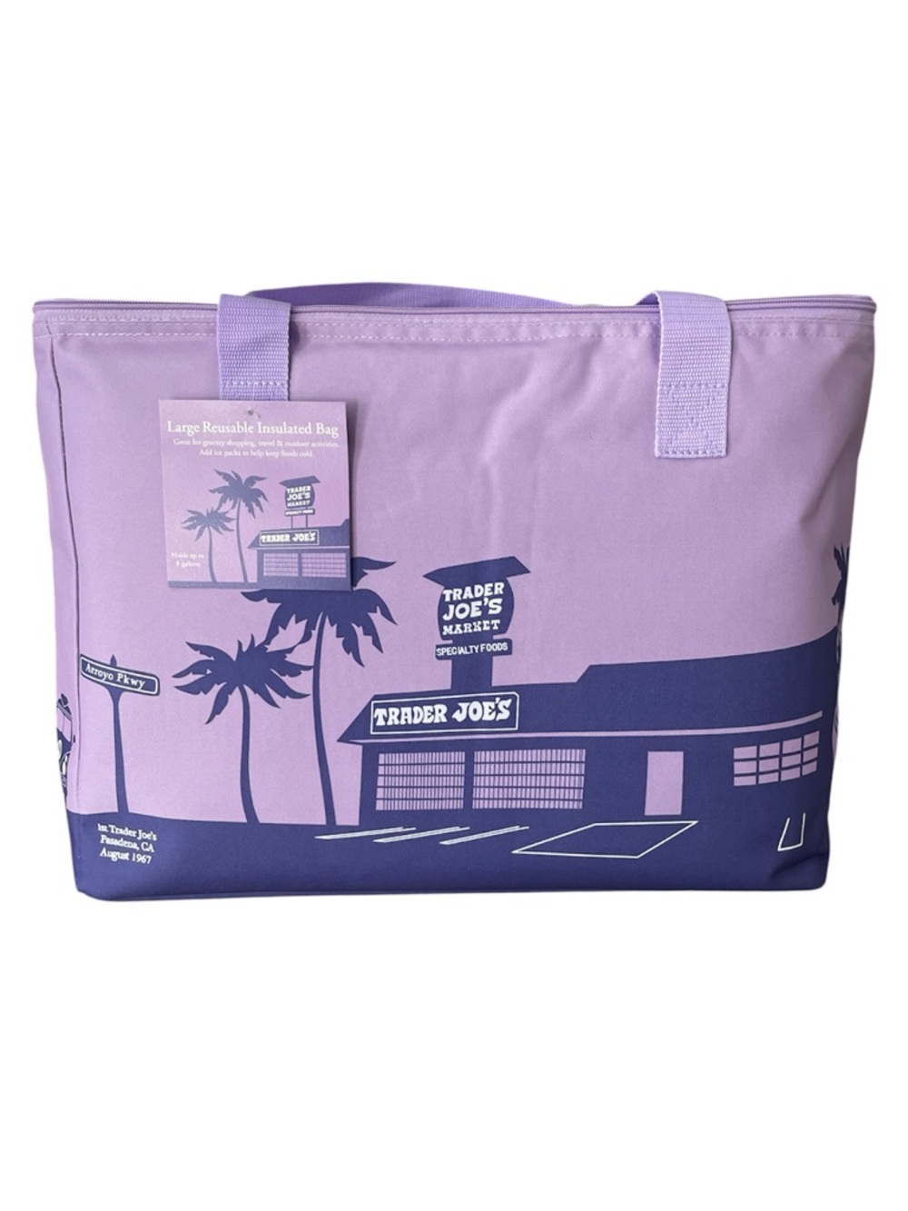 Lavender Reusable Insulated Grocery Tote